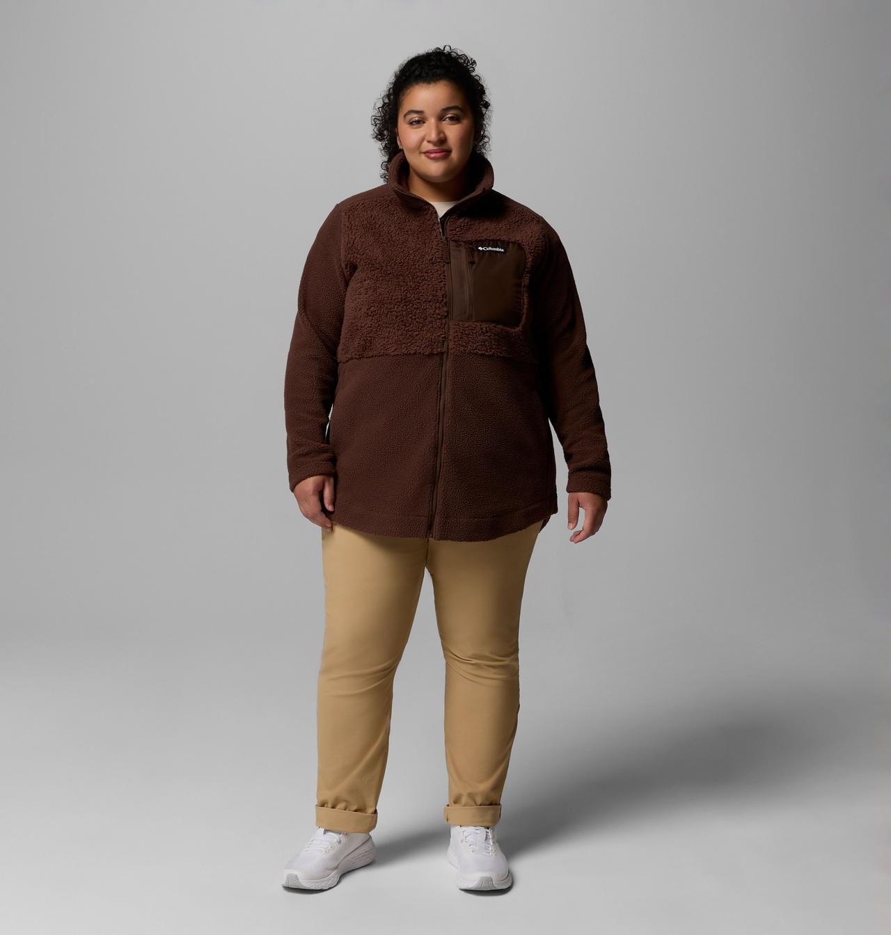 Women's Columbia Lodge™ Sherpa Full Zip Fleece Jacket - Plus Size 2