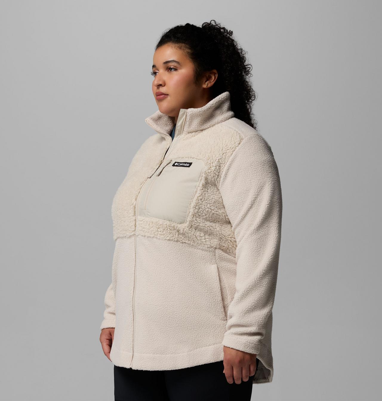 Women's Columbia Lodge™ Sherpa Full Zip Fleece Jacket - Plus Size | 278 | 3X