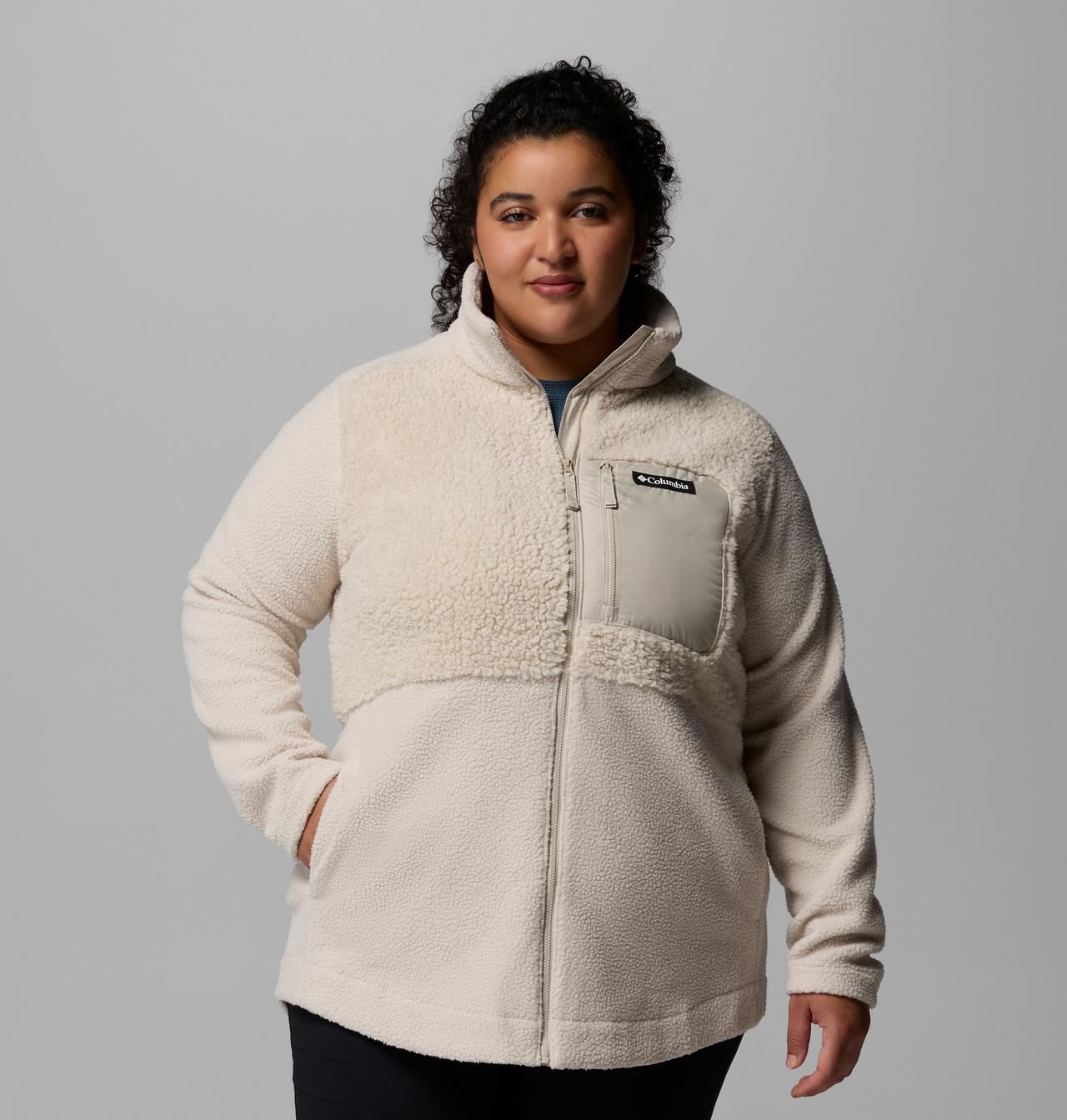 Women's Columbia Lodge™ Sherpa Full Zip Fleece Jacket - Plus Size | 278 | 2X 1