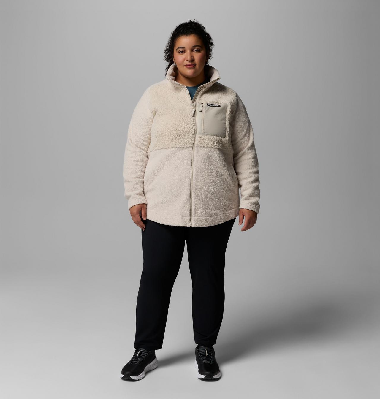 Women's Columbia Lodge™ Sherpa Full Zip Fleece Jacket - Plus Size | 278 | 3X