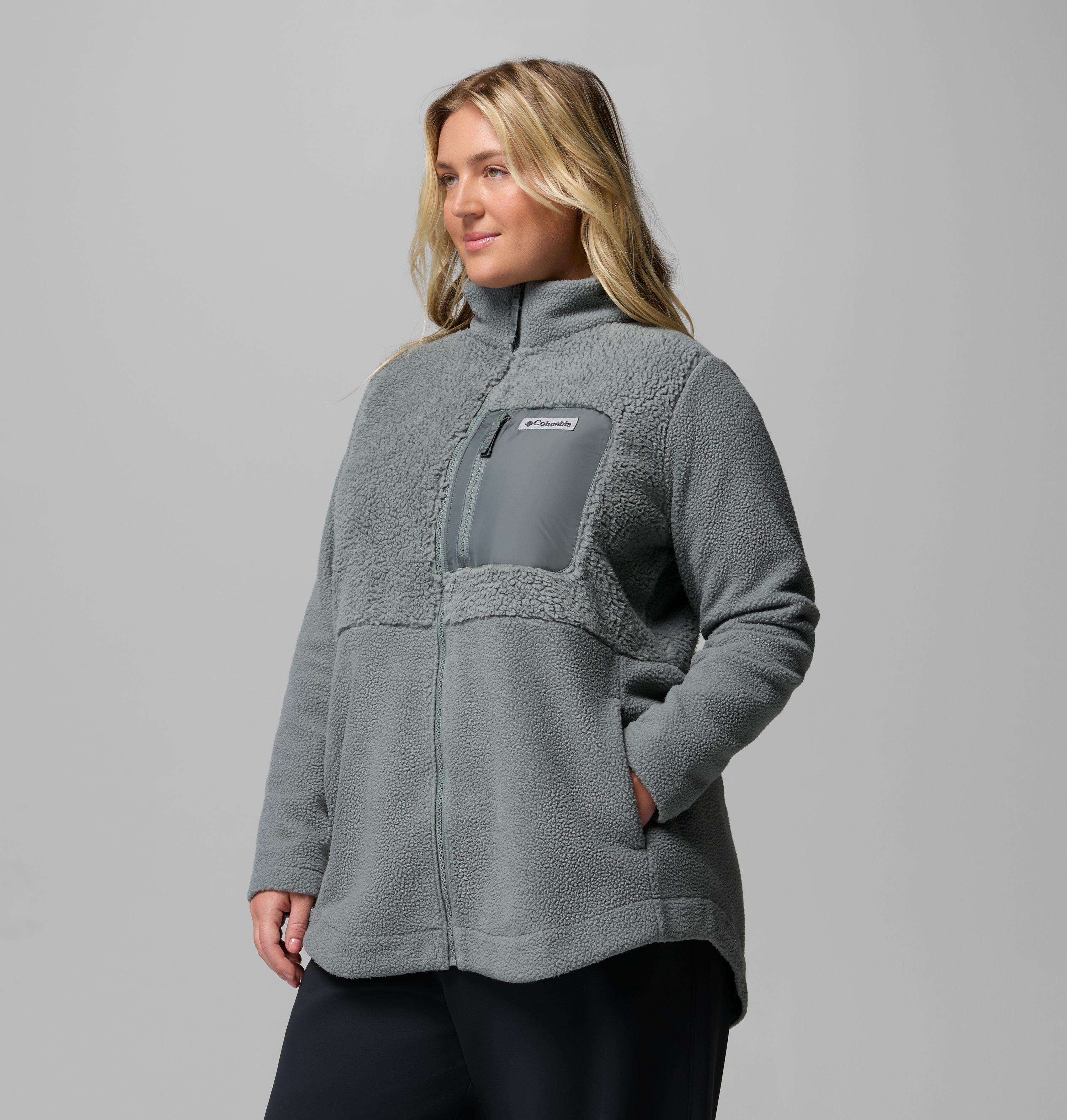 Women's Columbia Lodge Sherpa Full Zip Fleece Jacket - Plus Size | 342 | 1X 4