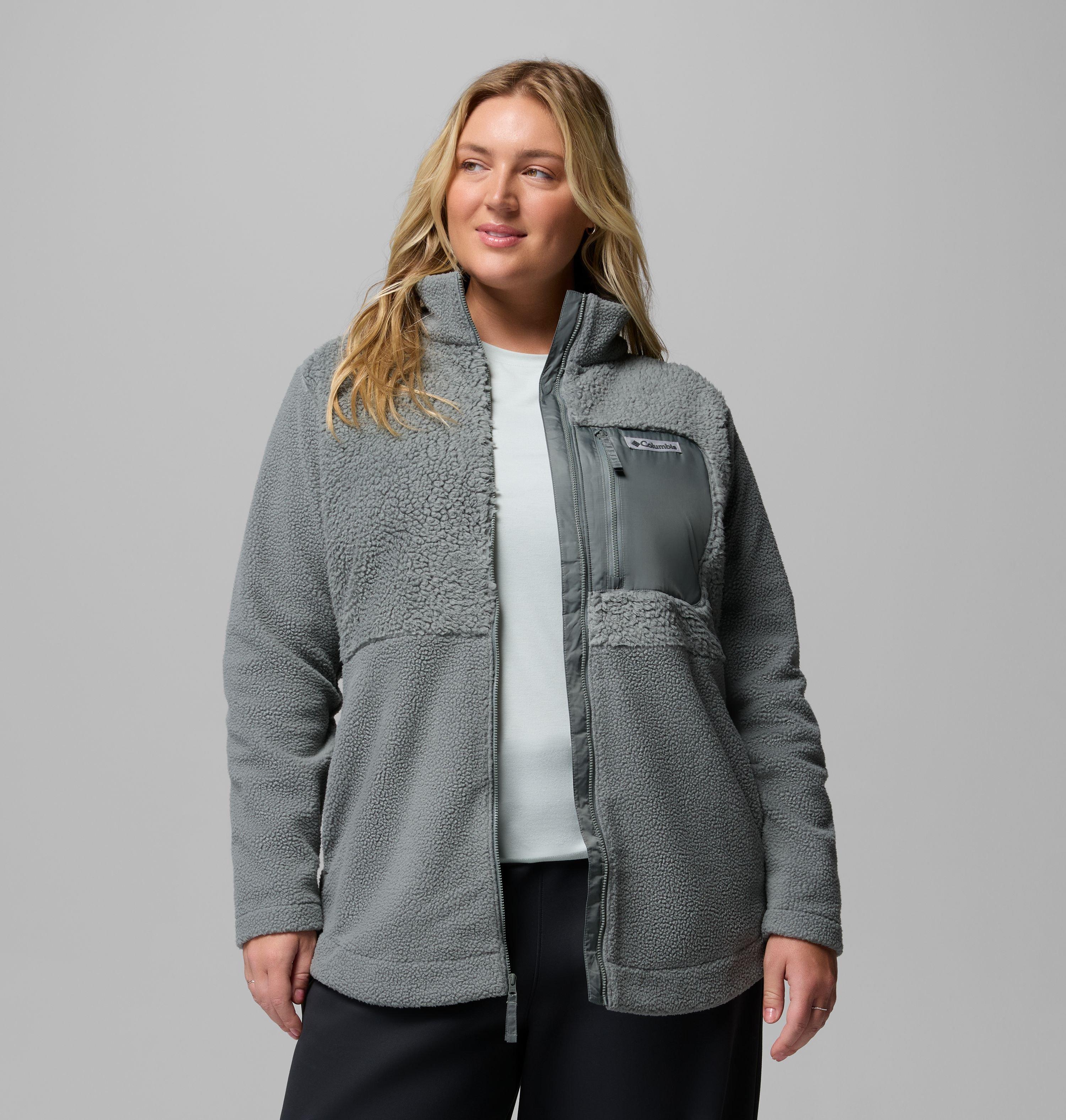 Women's Columbia Lodge Sherpa Full Zip Fleece Jacket - Plus Size | 342 | 1X 5