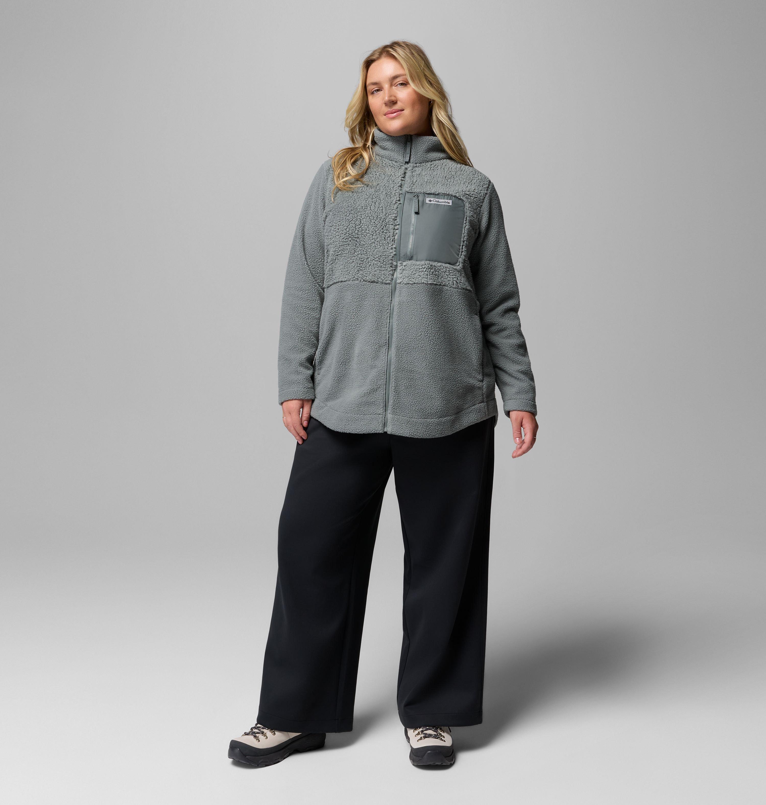 Women's Columbia Lodge Sherpa Full Zip Fleece Jacket - Plus Size | 342 | 1X 2