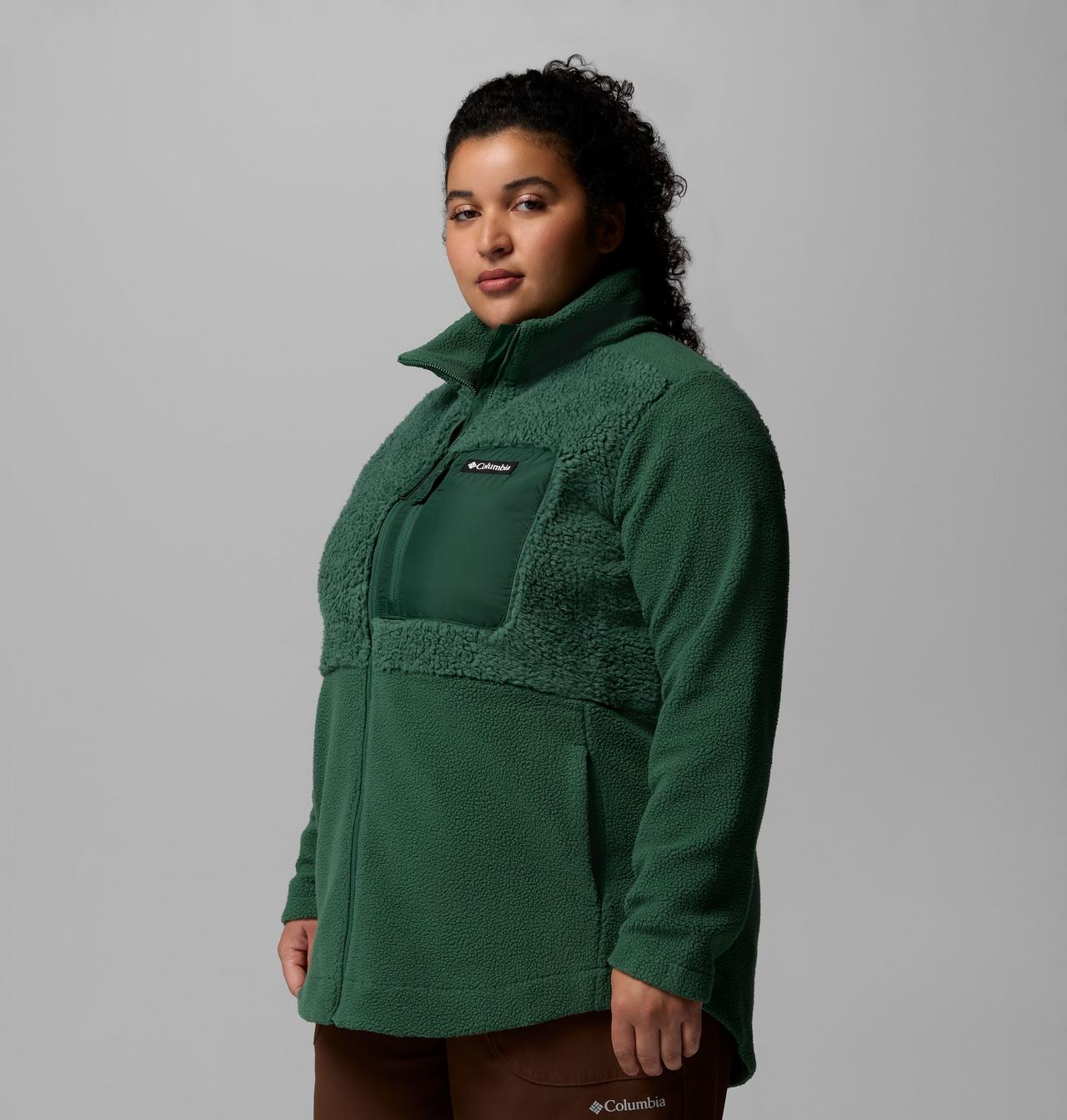 Women's Columbia Lodge™ Sherpa Full Zip Fleece Jacket - Plus Size | 375 | 3X 4