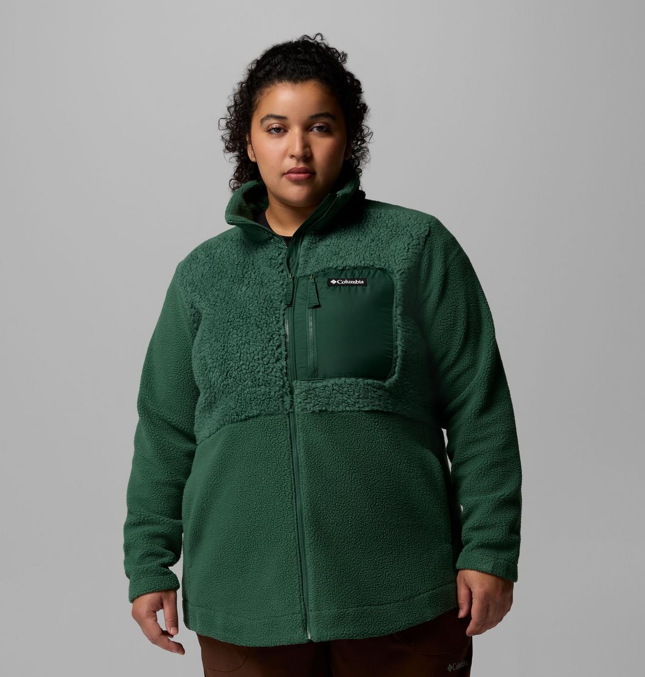 Women's Columbia Lodge™ Sherpa Full Zip Fleece Jacket - Plus Size | 375 | 3X 1