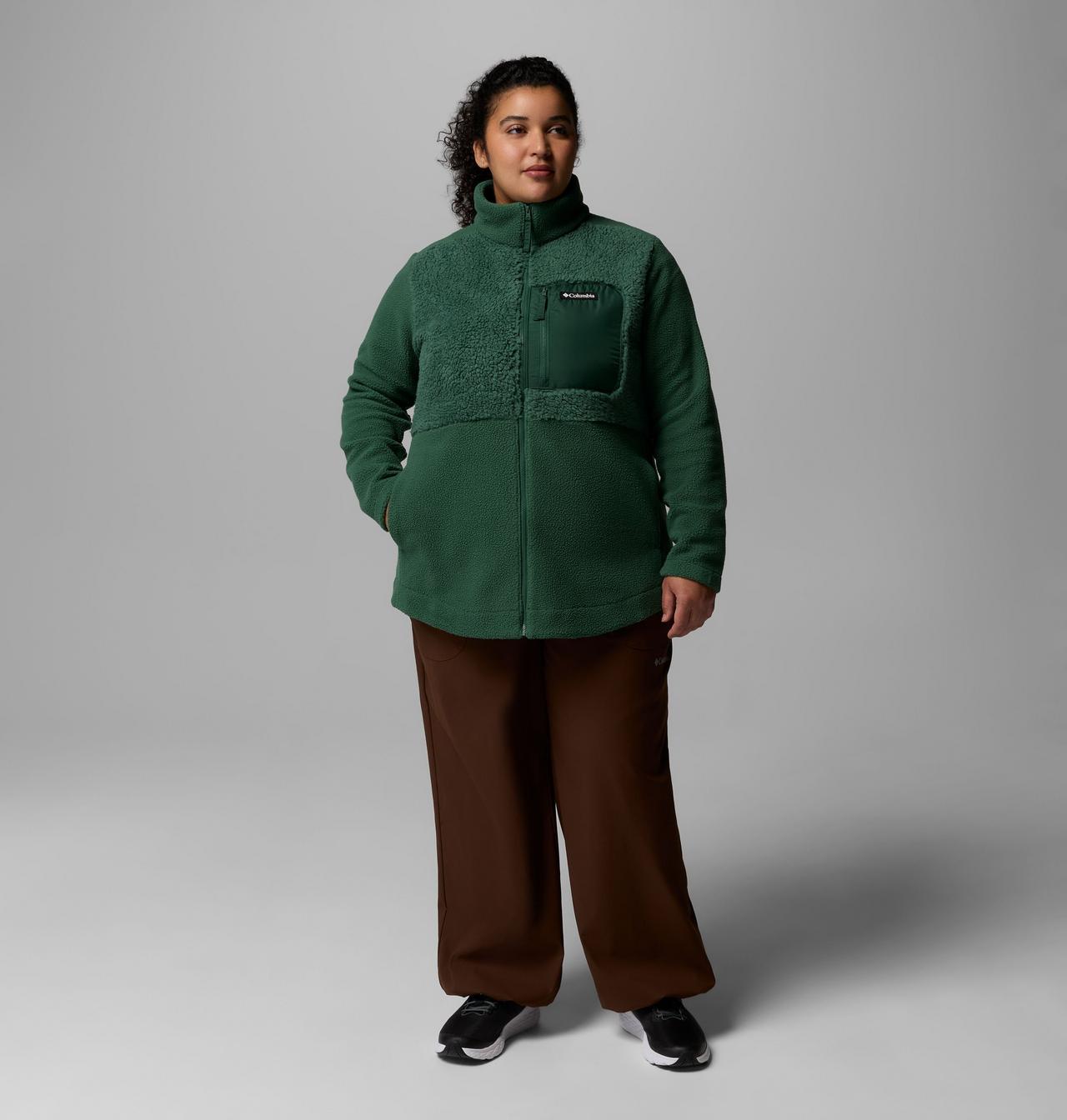 Women's Columbia Lodge™ Sherpa Full Zip Fleece Jacket - Plus Size | 375 | 3X 2