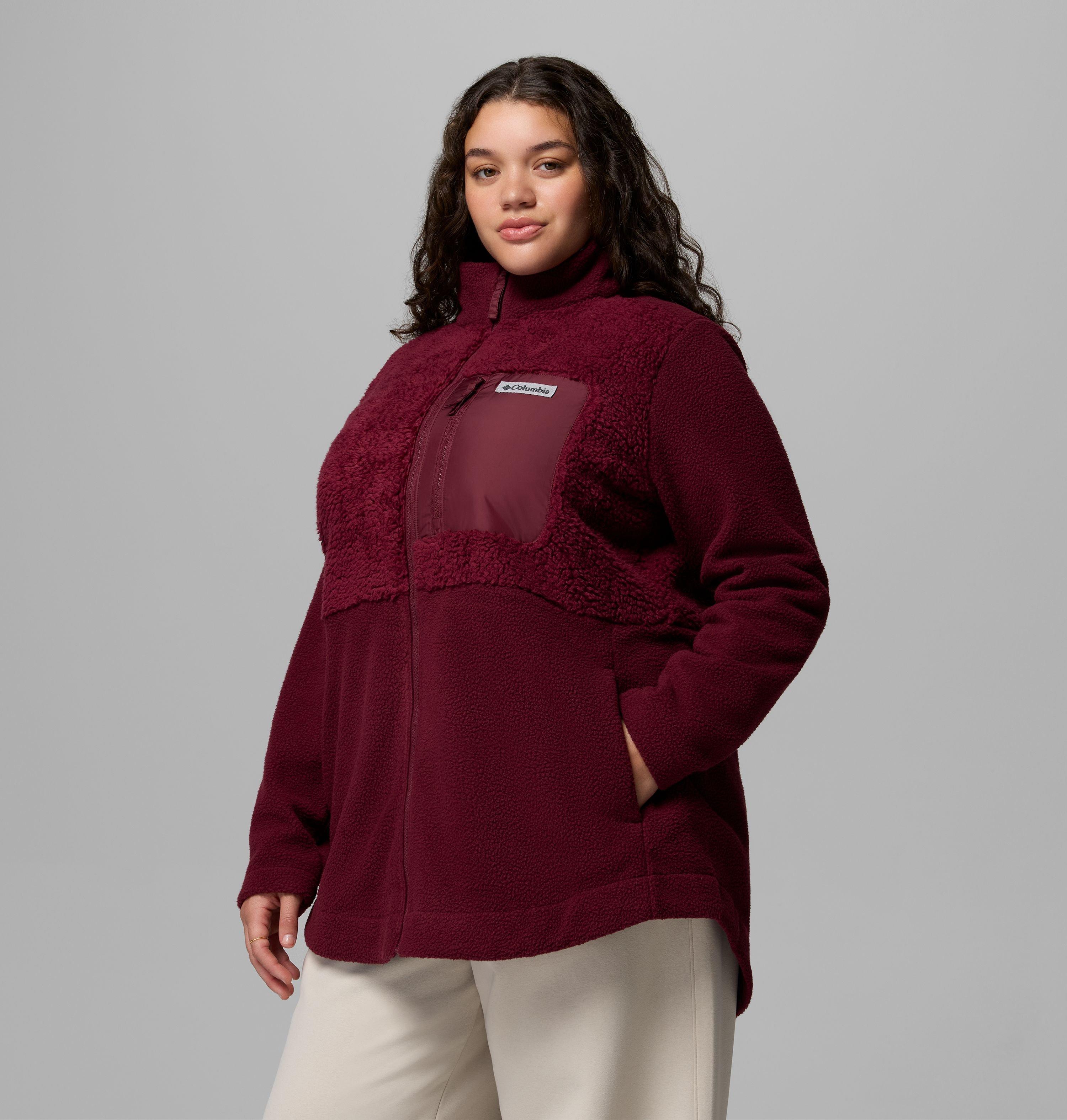 Women's Columbia Lodge Sherpa Full Zip Fleece Jacket - Plus Size | 624 | 1X 4