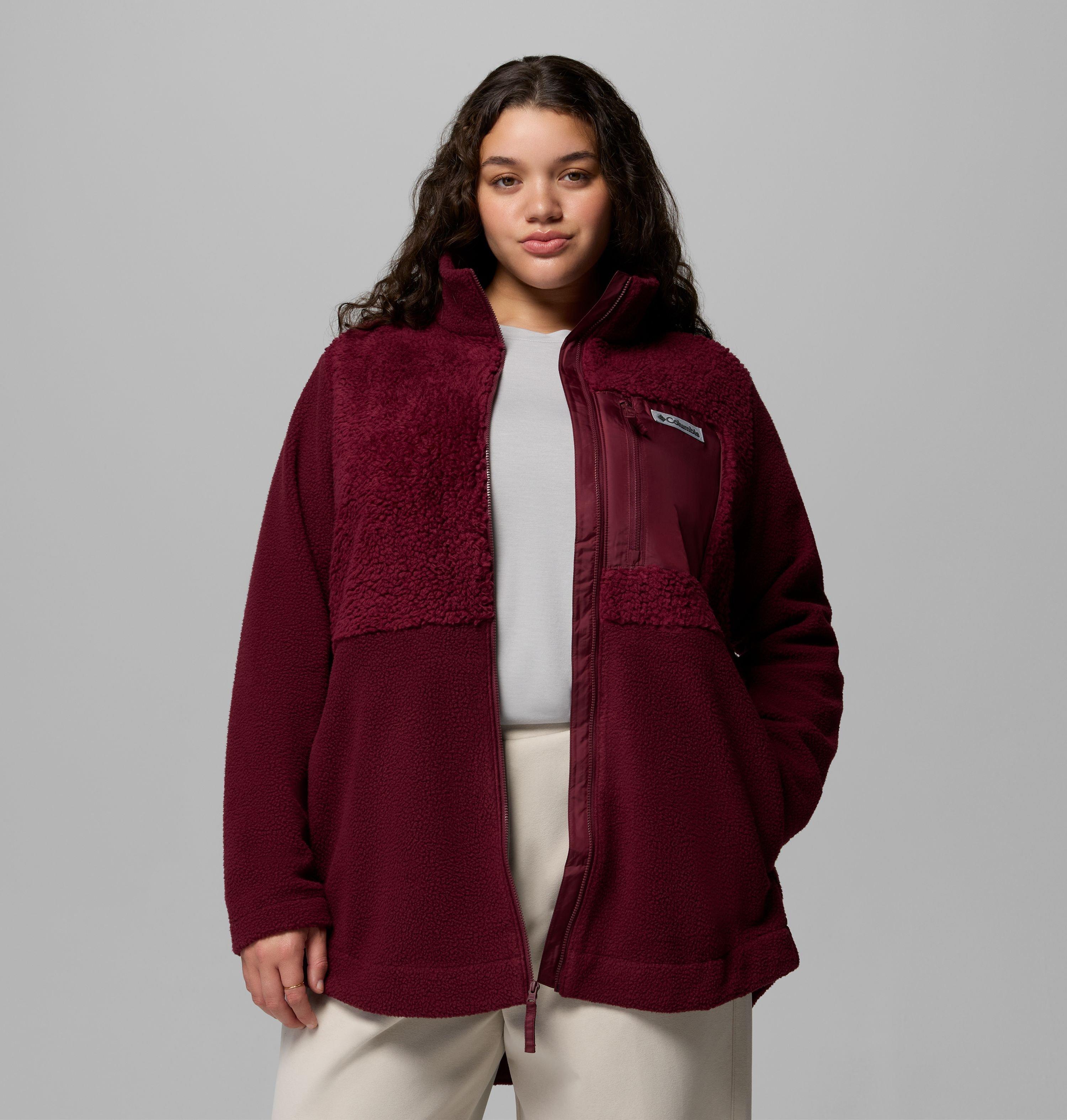 Women's Columbia Lodge Sherpa Full Zip Fleece Jacket - Plus Size | 624 | 1X 5