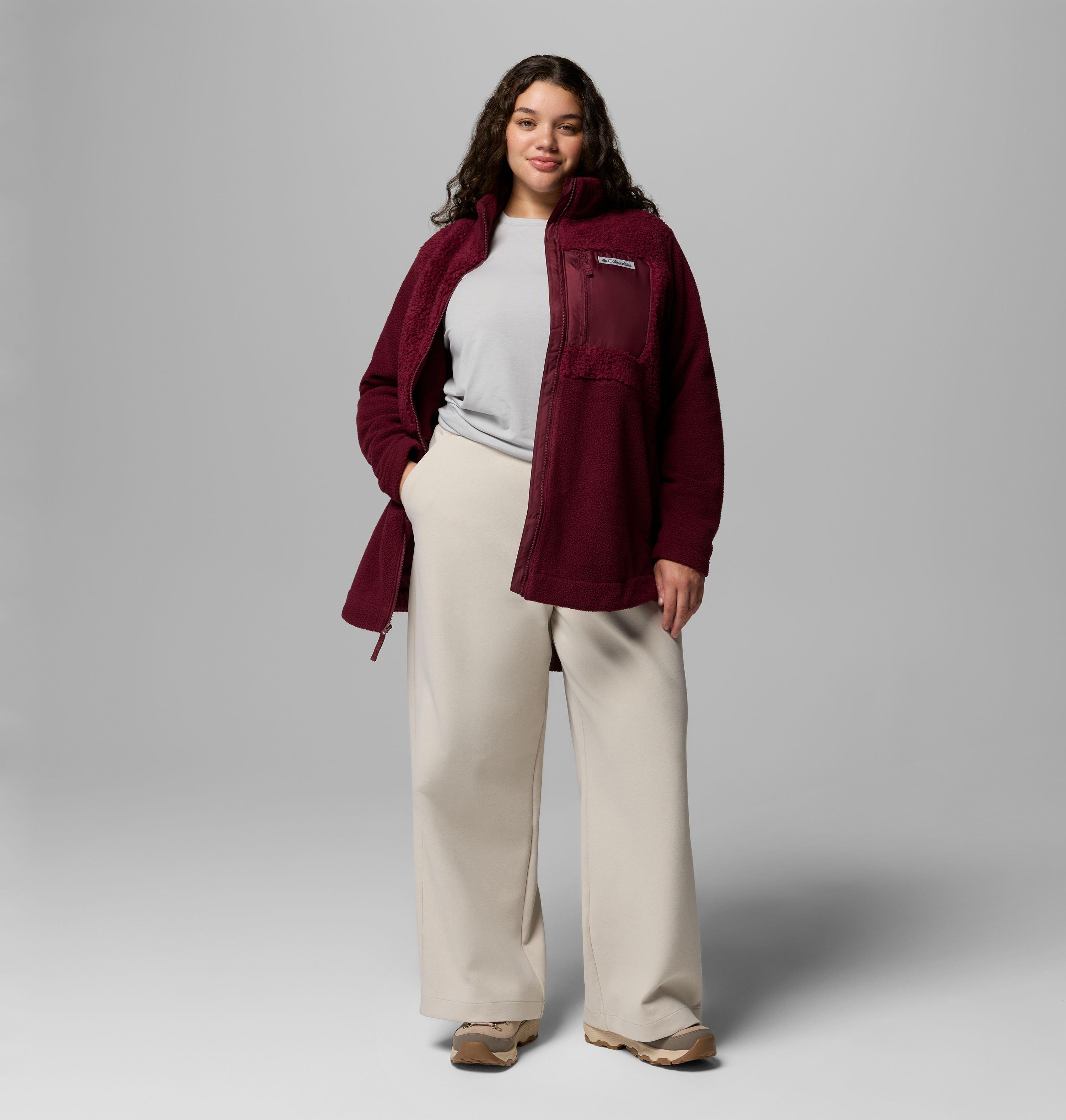 Women's Columbia Lodge Sherpa Full Zip Fleece Jacket - Plus Size | 624 | 1X 2