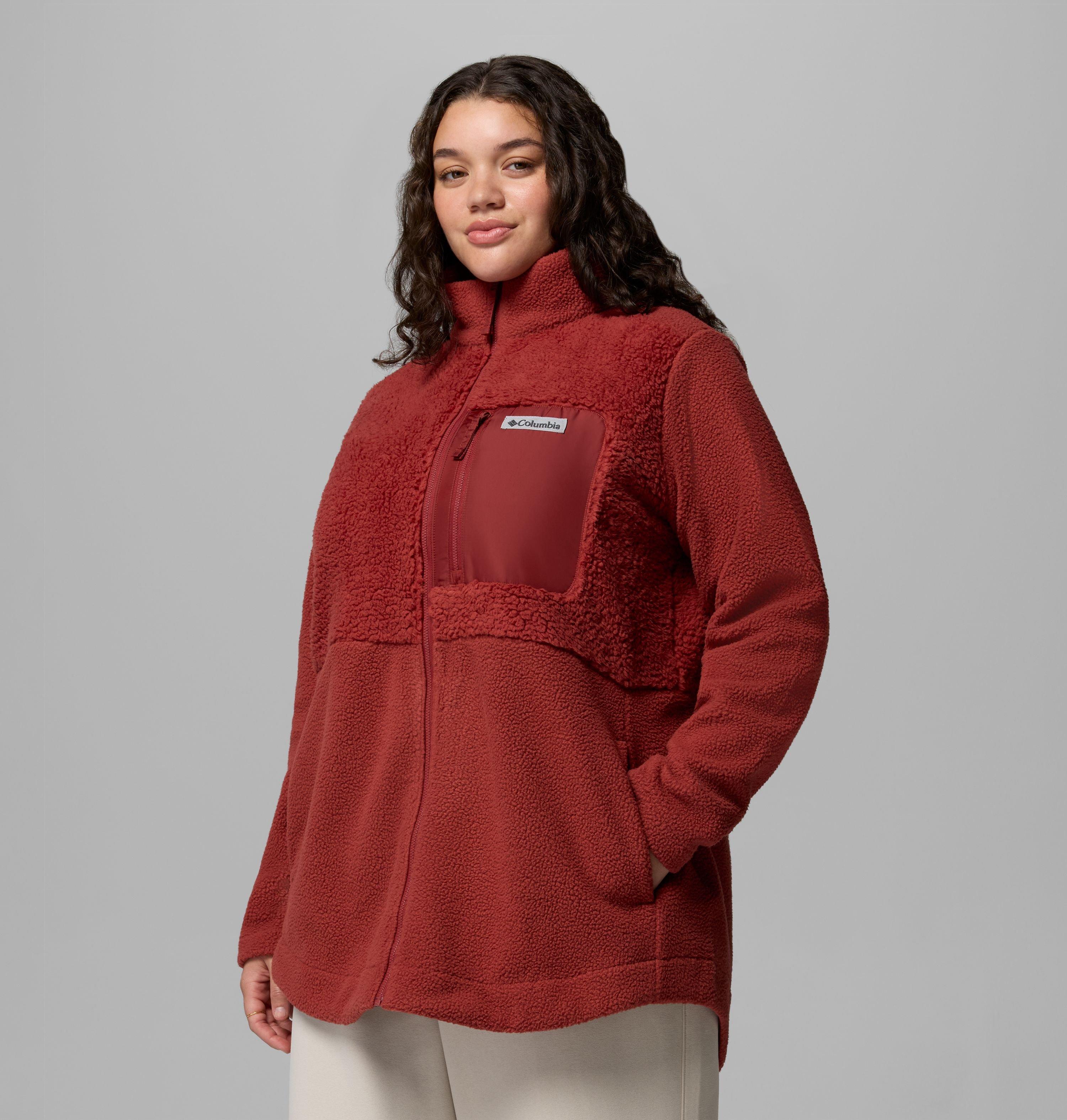 Women's Columbia Lodge Sherpa Full Zip Fleece Jacket - Plus Size | 632 | 2X 4