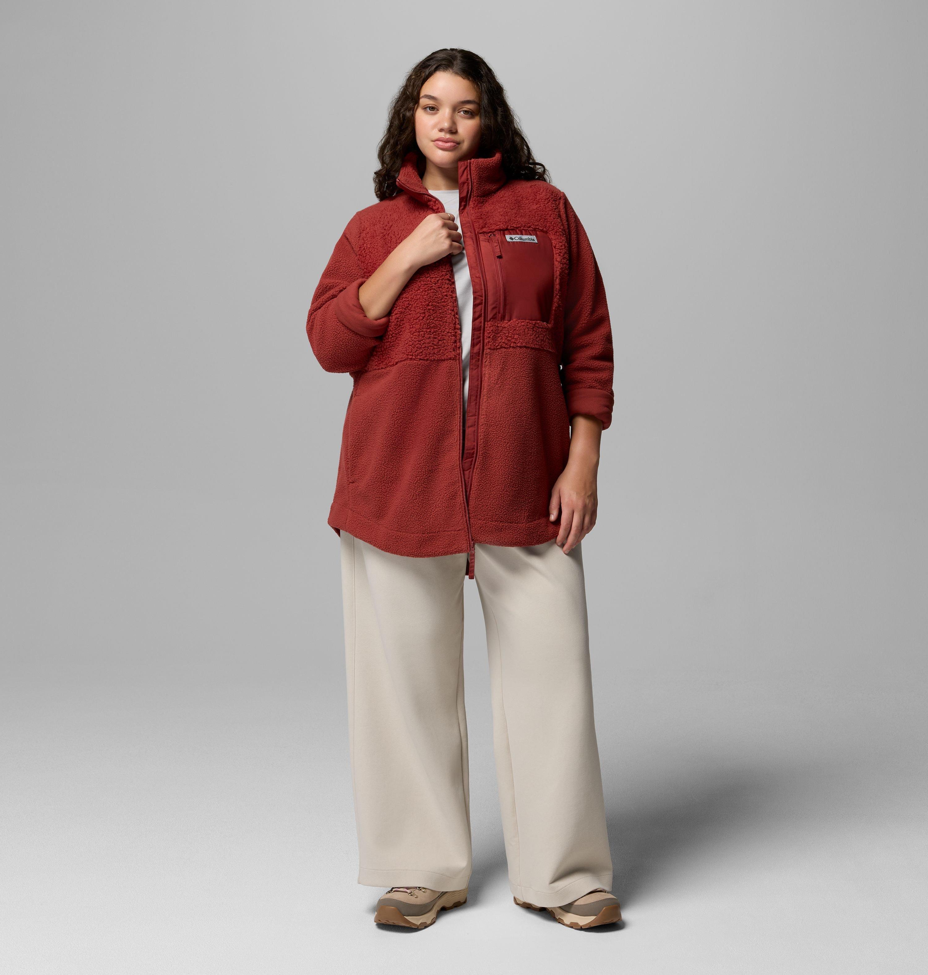 Women's Columbia Lodge Sherpa Full Zip Fleece Jacket - Plus Size | 632 | 2X 2