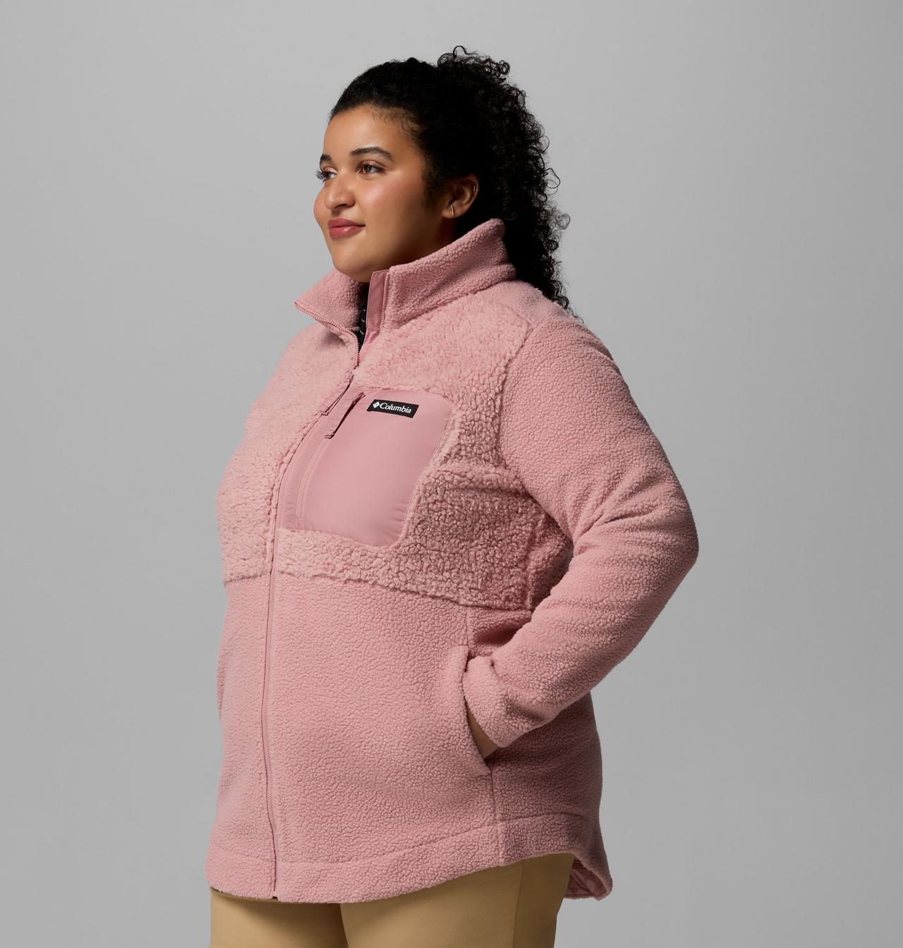 Women's Columbia Lodge™ Sherpa Full Zip Fleece Jacket - Plus Size | 659 | 1X 4