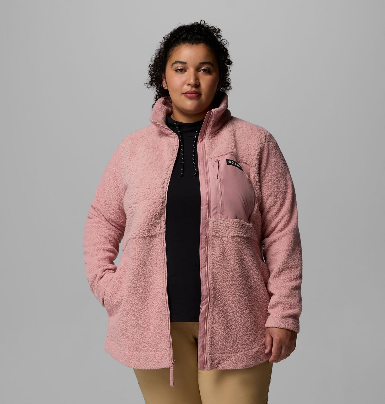 Women's Columbia Lodge™ Sherpa Full Zip Fleece Jacket - Plus Size | 659 | 1X 5