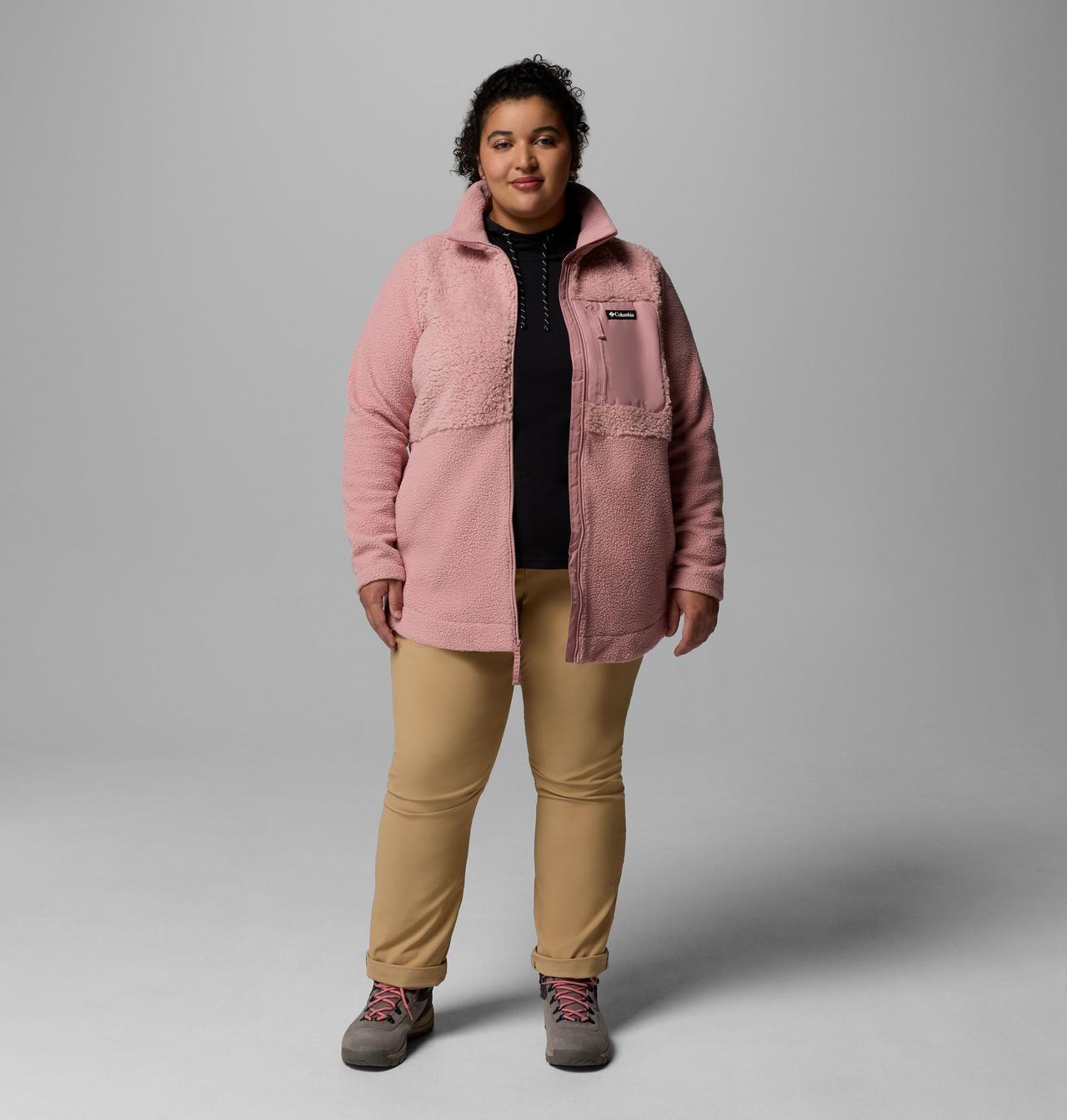 Women's Columbia Lodge™ Sherpa Full Zip Fleece Jacket - Plus Size | 659 | 1X 2