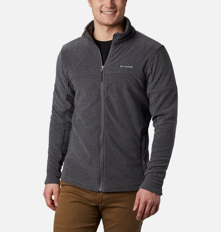 Men's Basin Trail Full Zip Fleece Jacket, Color: Charcoal Heather, image 1