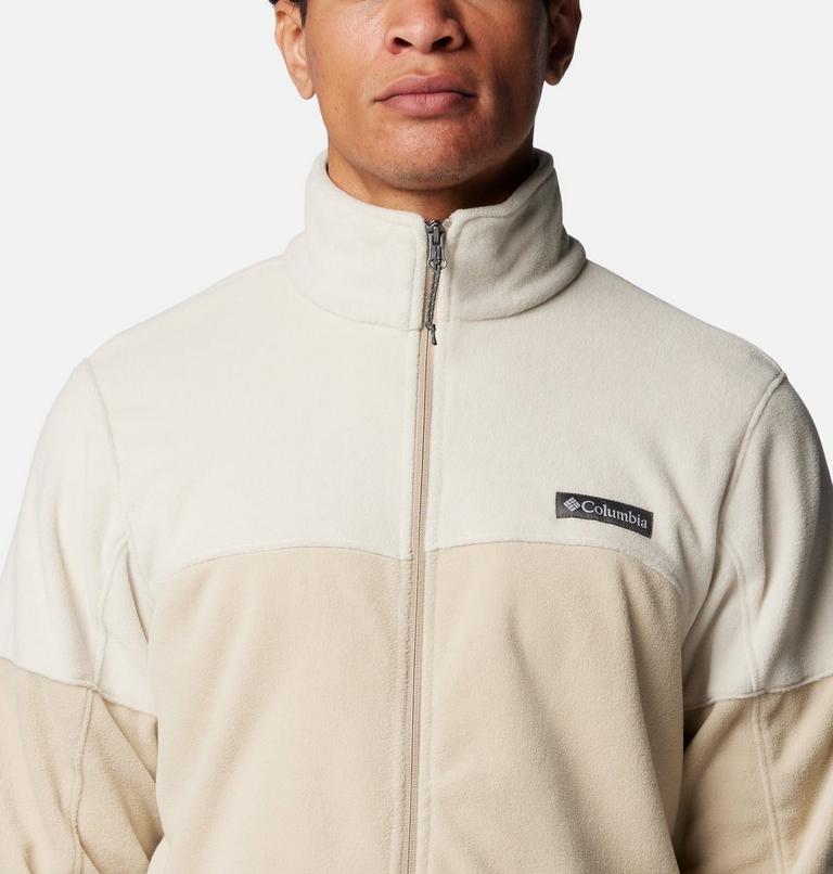 Men's Basin Trail Full Zip Fleece Jacket, Color: Ancient Fossil, Dark Stone, image 4