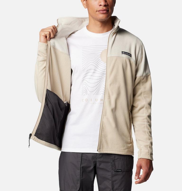 Men's Basin Trail Full Zip Fleece Jacket, Color: Ancient Fossil, Dark Stone, image 5