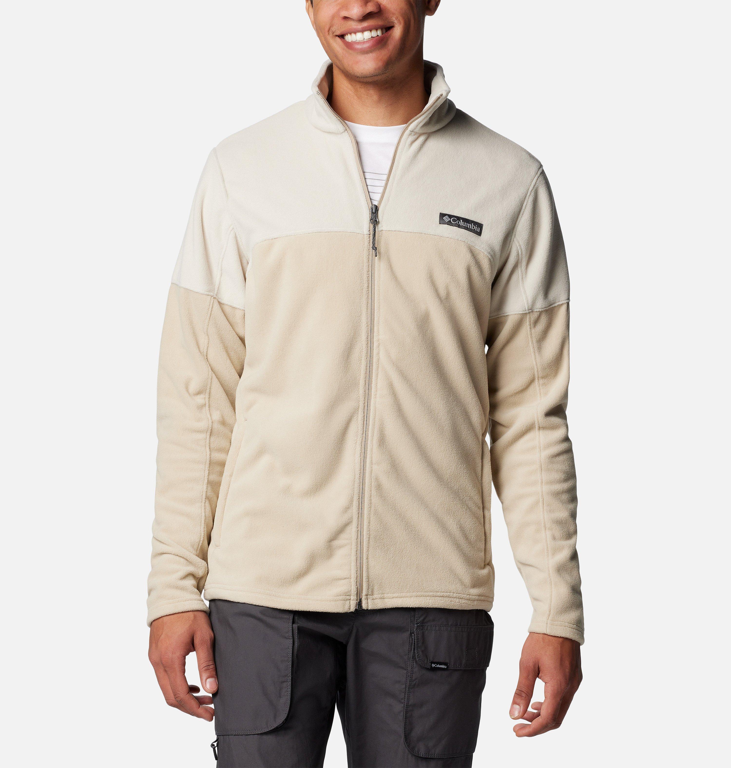 Columbia Sportswear Men's Brown Columbia - Basin Trail™ Full Zip Fleece Jacket - Ancient Fossil, Dark Stone Medium