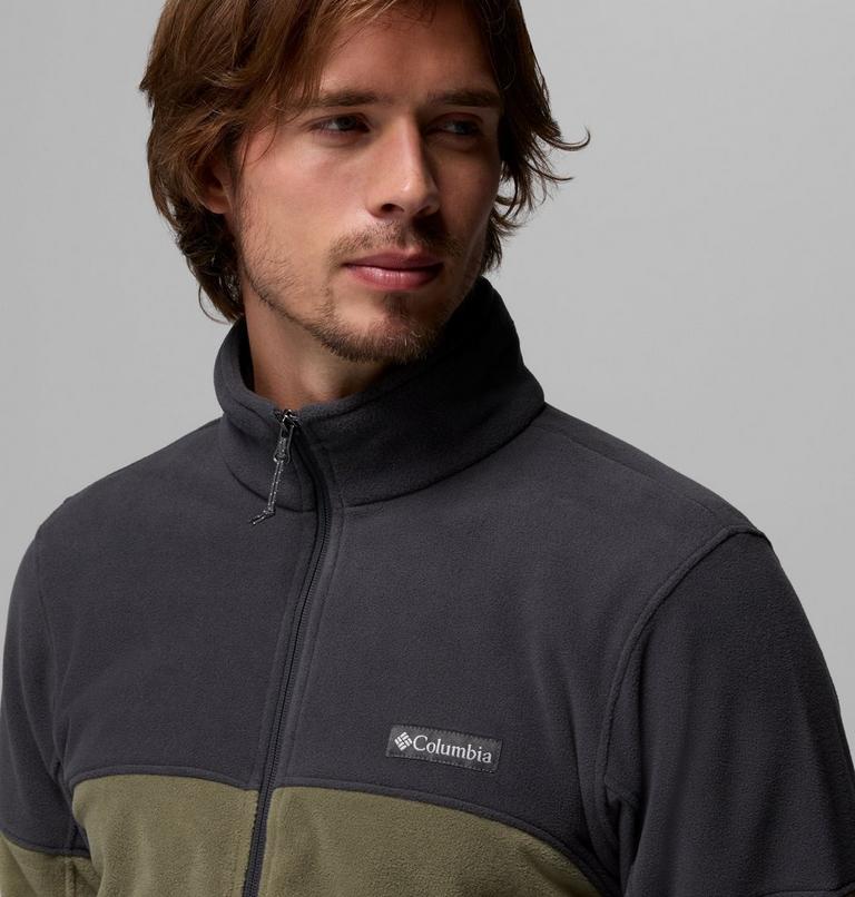 Men's Basin Trail Full Zip Fleece Jacket, Color: Stone Green, Shark, image 6