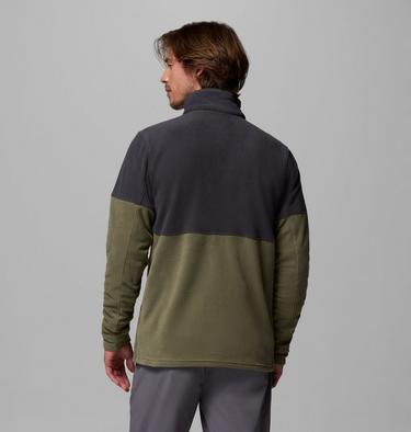 Forro polar con cremallera de arriba abajo Basin Trail para hombre, Color: Stone Green, Shark, image 3