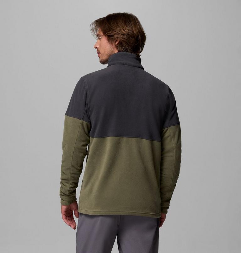 Men's Basin Trail Full Zip Fleece Jacket, Color: Stone Green, Shark, image 3