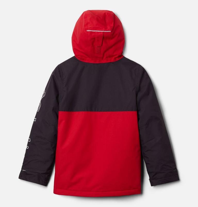 Youth Timber Turner Waterproof Ski Jacket, Color: Dark Purple, Mountain Red, image 2