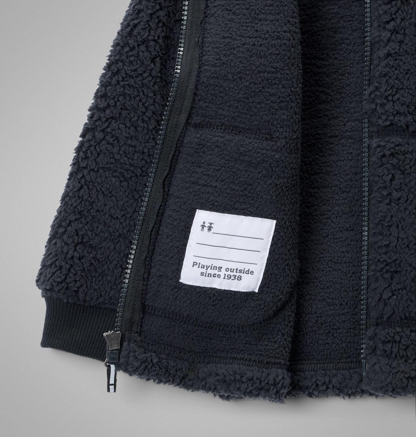 Куртка Columbia Rugged Ridge II Full Zip Sherpa Fleece Jacket для мальчиков-малышей, цвет: Чёрный — фото 2