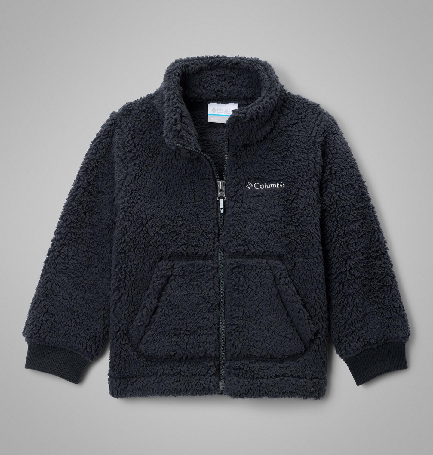 Куртка Columbia Rugged Ridge II Full Zip Sherpa Fleece Jacket для мальчиков-малышей, цвет: Чёрный — фото 1
