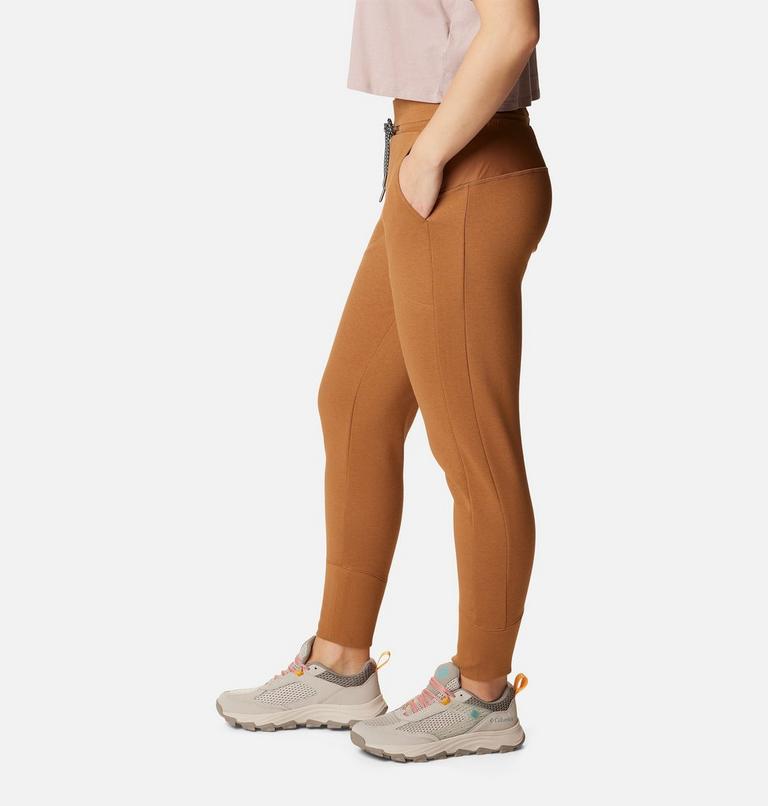 Pantal&oacute;n de ch&aacute;ndal de punto Columbia Lodge para mujer, Color: Camel Brown, image 3