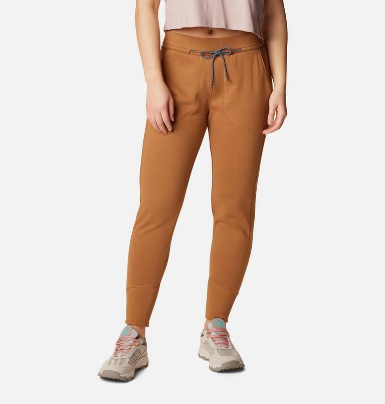 Pantal&oacute;n de ch&aacute;ndal de punto Columbia Lodge para mujer, Color: Camel Brown, image 1