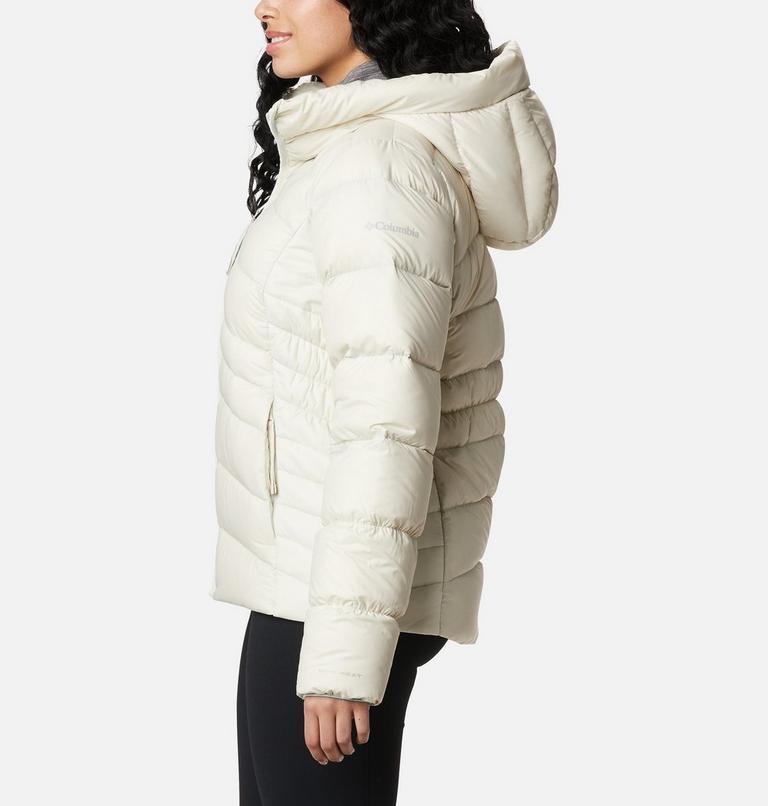 Women's Autumn Park Down Hooded Jacket, Color: Chalk, image 3