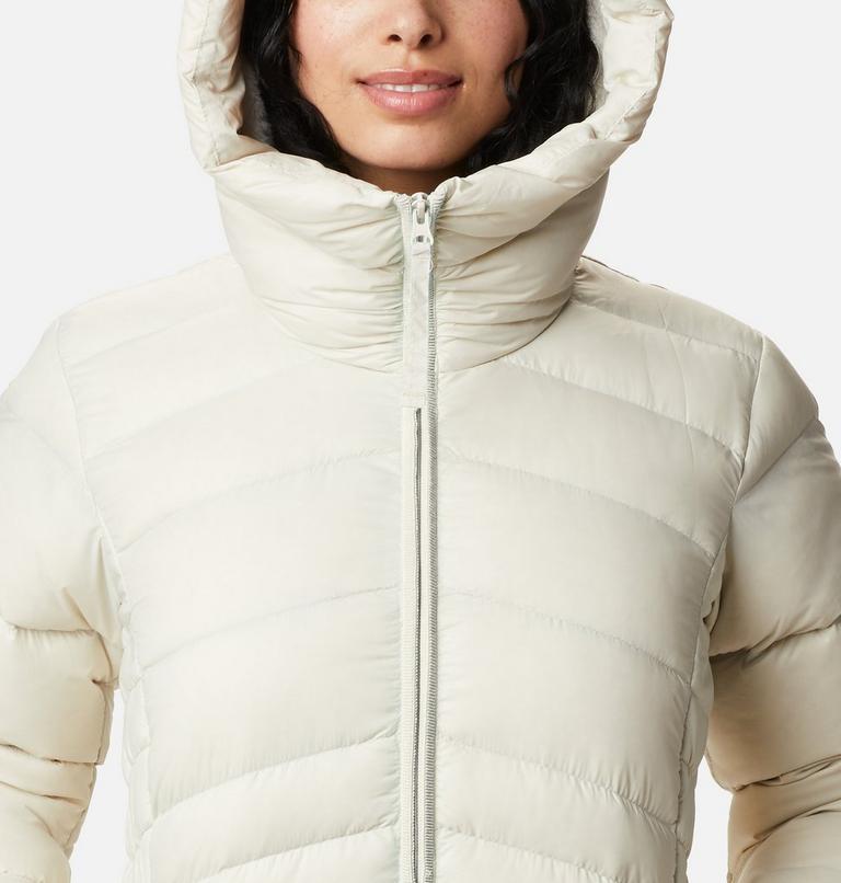 Women's Autumn Park Down Hooded Jacket, Color: Chalk, image 4