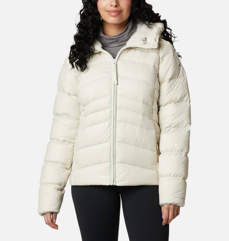 Women's Autumn Park Down Hooded Jacket, Color: Chalk, image 1