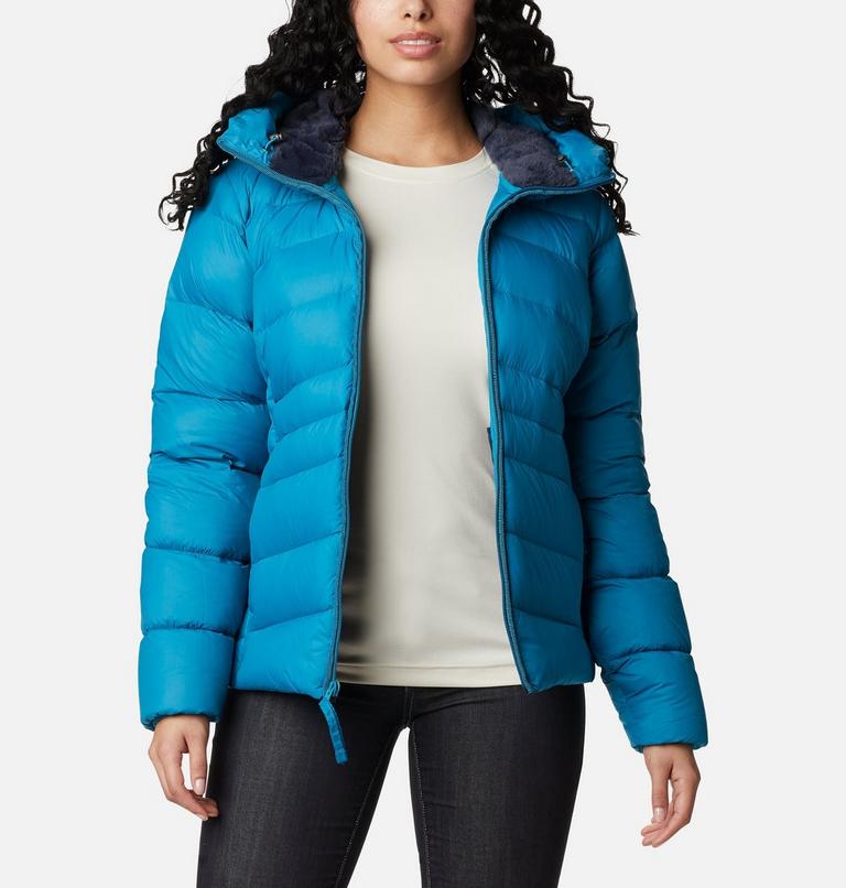 Autumn Park Down Hooded Jacket, Color: Fjord Blue, image 1