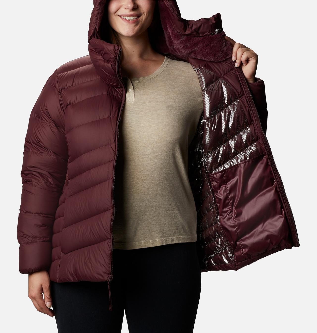 Women's Autumn Park™ Down Hooded Jacket - Plus Size 5