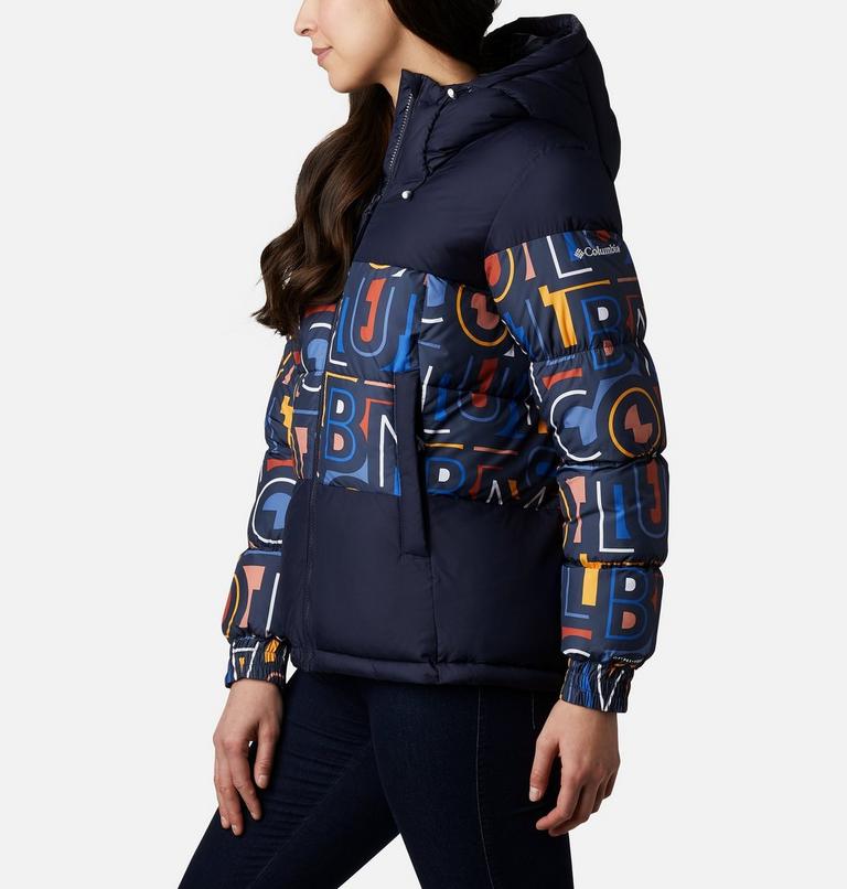 Women's Pike Lake II Insulated Hooded Puffer Jacket, Color: Dk Nocturnal, Dk Nocturnal Typo Multi Pr, image 3