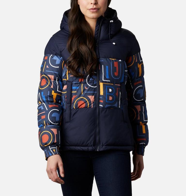 Women's Pike Lake II Insulated Hooded Puffer Jacket, Color: Dk Nocturnal, Dk Nocturnal Typo Multi Pr, image 1