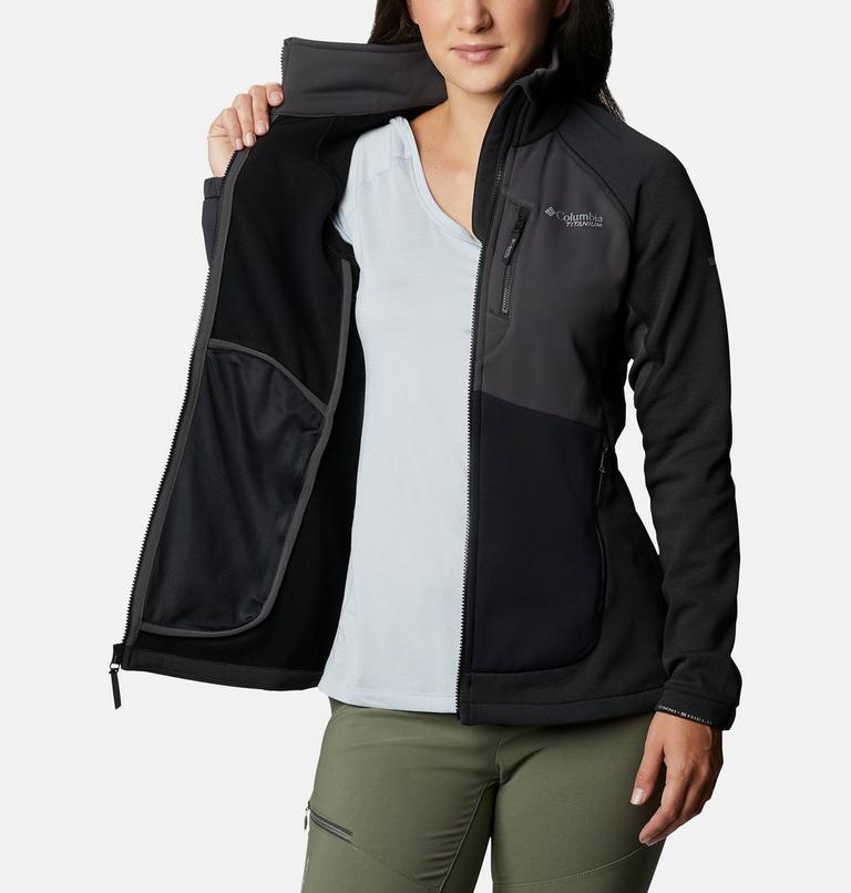 W Powder Chute Fleece Jacket | 010 | XXL, Color: Black, Shark, image 5