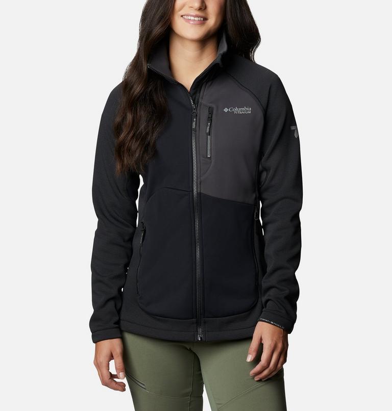 W Powder Chute Fleece Jacket | 010 | XXL, Color: Black, Shark, image 1