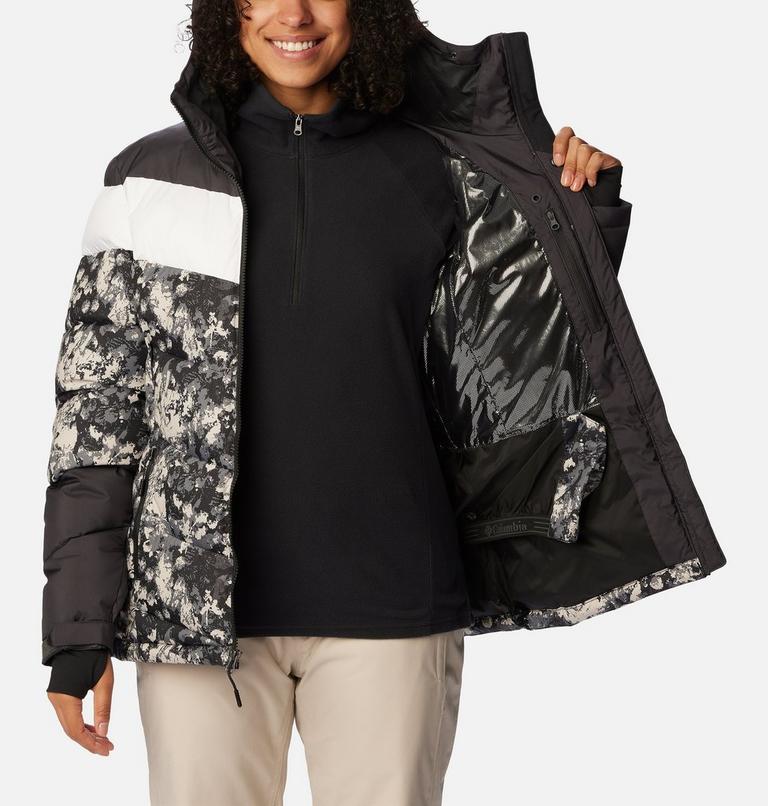 Abbott Peak Insulated Jacket | 012 | S, Color: Black Iceblooms Print, Shark, White, image 6