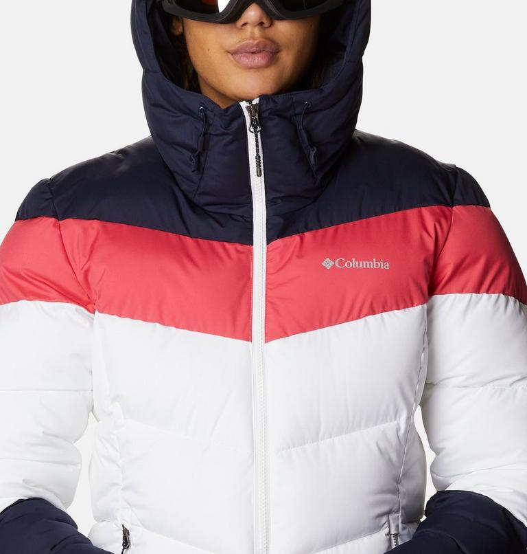 Abbott Peak Insulated Jacket | 103 | L, Color: White, Dark Nocturnal, Bright Geranium, image 4