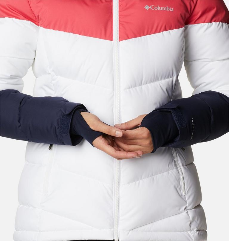 Abbott Peak Insulated Jacket | 103 | L, Color: White, Dark Nocturnal, Bright Geranium, image 8