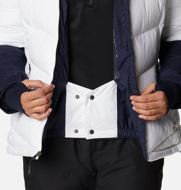 Abbott Peak Insulated Jacket | 103 | L, Color: White, Dark Nocturnal, Bright Geranium, image 9