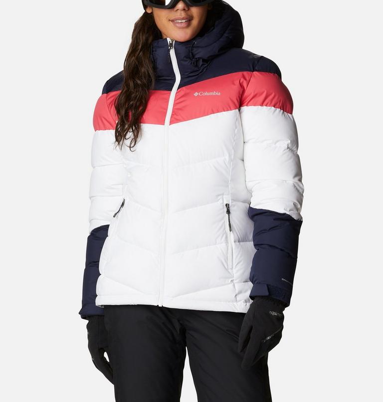 Abbott Peak Insulated Jacket | 103 | L, Color: White, Dark Nocturnal, Bright Geranium, image 1