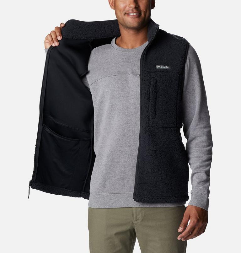 Men's Mountainside Heavyweight Fleece Vest, Color: Black, image 5