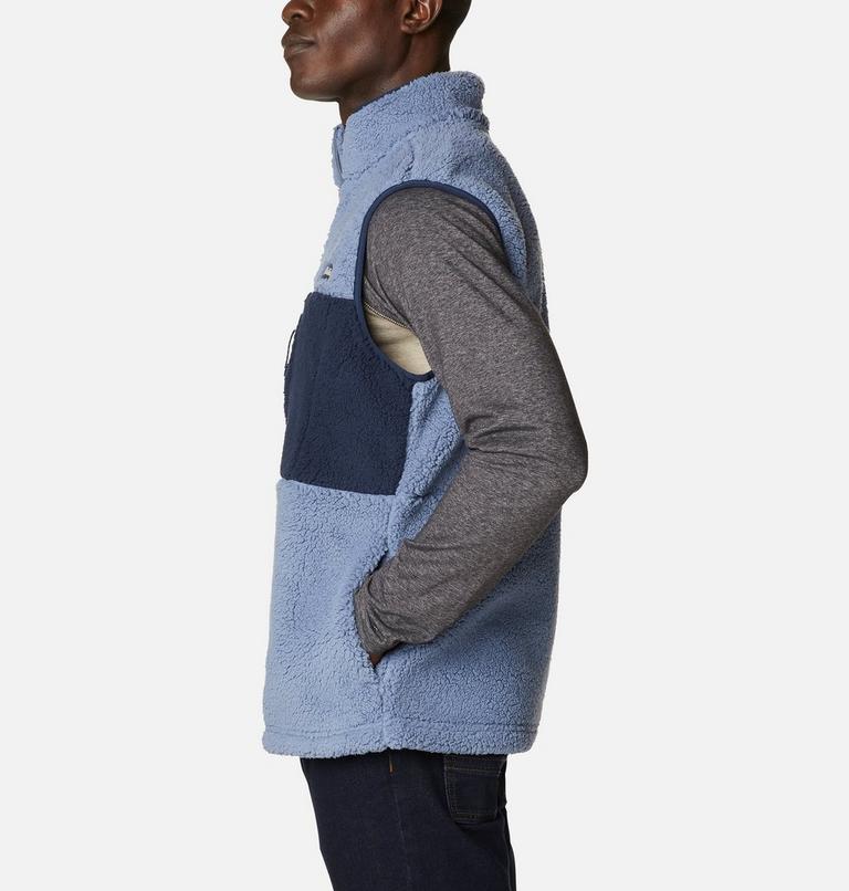 Men's Mountainside Heavyweight Fleece Vest, Color: Bluestone, Collegiate Navy, image 3