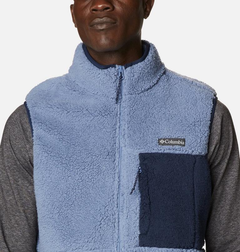 Men's Mountainside Heavyweight Fleece Vest, Color: Bluestone, Collegiate Navy, image 4