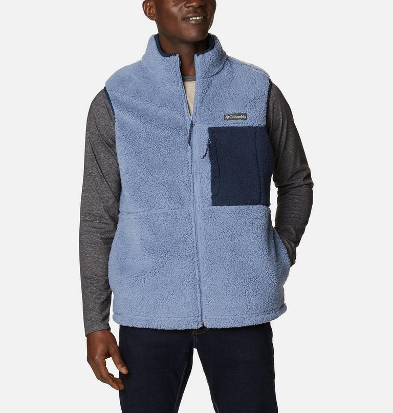 Men's Mountainside Heavyweight Fleece Vest, Color: Bluestone, Collegiate Navy, image 1