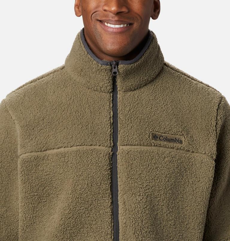 Men's Rugged Ridge II Sherpa Fleece Jacket, Color: Stone Green, Shark, image 4