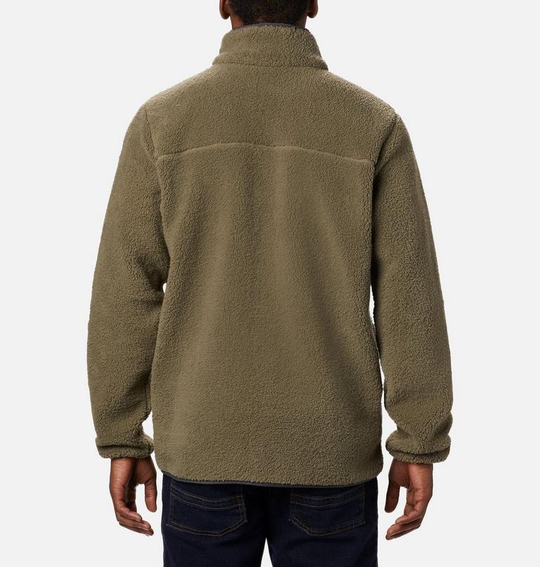 Men's Rugged Ridge II Sherpa Fleece Jacket, Color: Stone Green, Shark, image 2